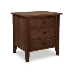 Renfrew Shaker 3-Drawer Nightstand - Handmade Solid Wood 15 Renfrew Shaker 3-Drawer Nightstand - Handmade Solid Wood -VERMONT WOODS Renfrew 3 Drawer Nighstand Natural Walnut