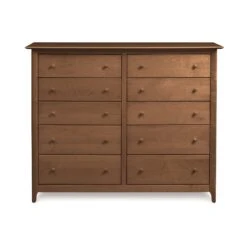 Copeland Sarah 10-Drawer Dresser -VERMONT WOODS Sarah Cherry 10 Drawer Dresser Saddle Cherry