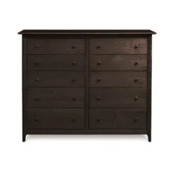 Copeland Sarah 10-Drawer Dresser -VERMONT WOODS Sarah Cherry 10 Drawer Dresser Smoke Cherry