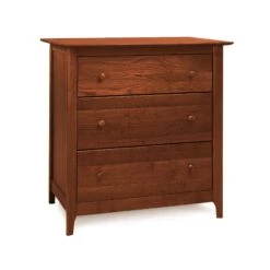 Copeland Sarah 3-Drawer Chest: Solid Wood Shaker Craftsmanship 15 Copeland Sarah 3-Drawer Chest: Solid Wood Shaker Craftsmanship -VERMONT WOODS Sarah Cherry 3 Drawer Chest Cognac Cherry