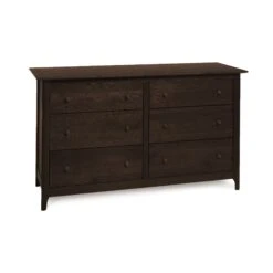 Sarah 6-Drawer Dresser -VERMONT WOODS Sarah Cherry 6 Drawer Dresser Smoke Cherry