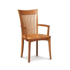 Copeland Sarah Shaker Cherry Dining Chair with Solid Wood Seat 19 Copeland Sarah Shaker Cherry Dining Chair with Solid Wood Seat -VERMONT WOODS Sarah Cherry Arm Chair With Wood Seat Natural Cherry