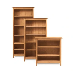 Sarah Shaker Custom Solid Wood Bookcase - Handmade in Vermont