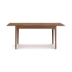 Copeland Sarah Shaker Tapered Leg Extension Dining Table -VERMONT WOODS Sarah Cherry Four Leg Extension Table 38x66 Saddle Cherry