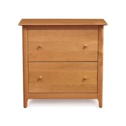 Copeland Sarah 2 Drawer Lateral Filing Cabinet - Solid Wood Shaker Design -VERMONT WOODS Sarah Cherry Lateral File Cabinet 1