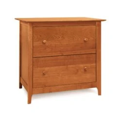 Copeland Sarah 2 Drawer Lateral Filing Cabinet - Solid Wood Shaker Design -VERMONT WOODS Sarah Cherry Lateral File Cabinet Autumn Cherry