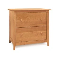 Copeland Sarah 2 Drawer Lateral Filing Cabinet - Solid Wood Shaker Design -VERMONT WOODS Sarah Cherry Lateral File Cabinet Natural Cherry
