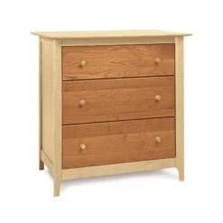Copeland Sarah 3-Drawer Chest: Solid Wood Shaker Craftsmanship 18 Copeland Sarah 3-Drawer Chest: Solid Wood Shaker Craftsmanship -VERMONT WOODS Sarah Cherry Maple 3 Drawer Chest