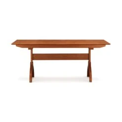 Sarah Shaker Trestle Extension Table 18 Sarah Shaker Trestle Extension Table -VERMONT WOODS Sarah Cherry Trestle Extension Table 38x60 Autumn Cherry