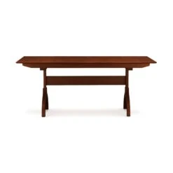 Sarah Shaker Trestle Extension Table 19 Sarah Shaker Trestle Extension Table -VERMONT WOODS Sarah Cherry Trestle Extension Table 38x60 Cognac Cherry