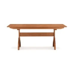 Sarah Shaker Trestle Extension Table 17 Sarah Shaker Trestle Extension Table -VERMONT WOODS Sarah Cherry Trestle Extension Table 38x60 Natural Cherry