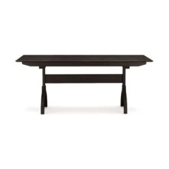 Sarah Shaker Trestle Extension Table 21 Sarah Shaker Trestle Extension Table -VERMONT WOODS Sarah Cherry Trestle Extension Table 38x60 Smoke Cherry