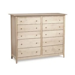 Copeland Sarah 10-Drawer Dresser -VERMONT WOODS Sarah Maple 10 Drawer Dresser Parchment Maple