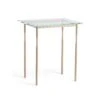 Hubbardton Forge Senza Side Table with Clear Tempered Glass Top -VERMONT WOODS Senza End Table