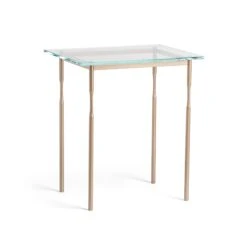 Hubbardton Forge Senza Side Table with Clear Tempered Glass Top