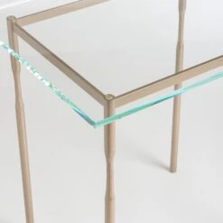 Hubbardton Forge Senza Side Table with Clear Tempered Glass Top -VERMONT WOODS Senza End Table 3