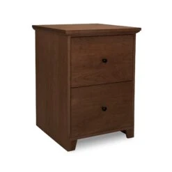 Solid Cherry Wood 2-Drawer Shaker Vertical File Cabinet -VERMONT WOODS Shaker 2 Drawer Vertical Filing Cabinet Natural Walnut
