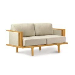 Modern Sierra Upholstered Loveseat with Solid Hardwood Frame