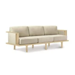 Copeland Furniture Sierra Upholstered Sofa with Upholstered Panels -VERMONT WOODS Sierra Oak Upholstered Sofa with Upholstered Panels ad7aee29 dfcb 4060 8813 dec5da4b87fd