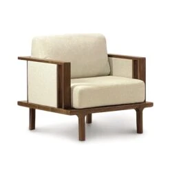 Copeland Furniture Sierra Upholstered Chair with Upholstered Panels -VERMONT WOODS Sierra Walnut Upholstered Chair with Upholstered Panels 1c7b4b79 1606 4532 be7e ad8c27dc371d