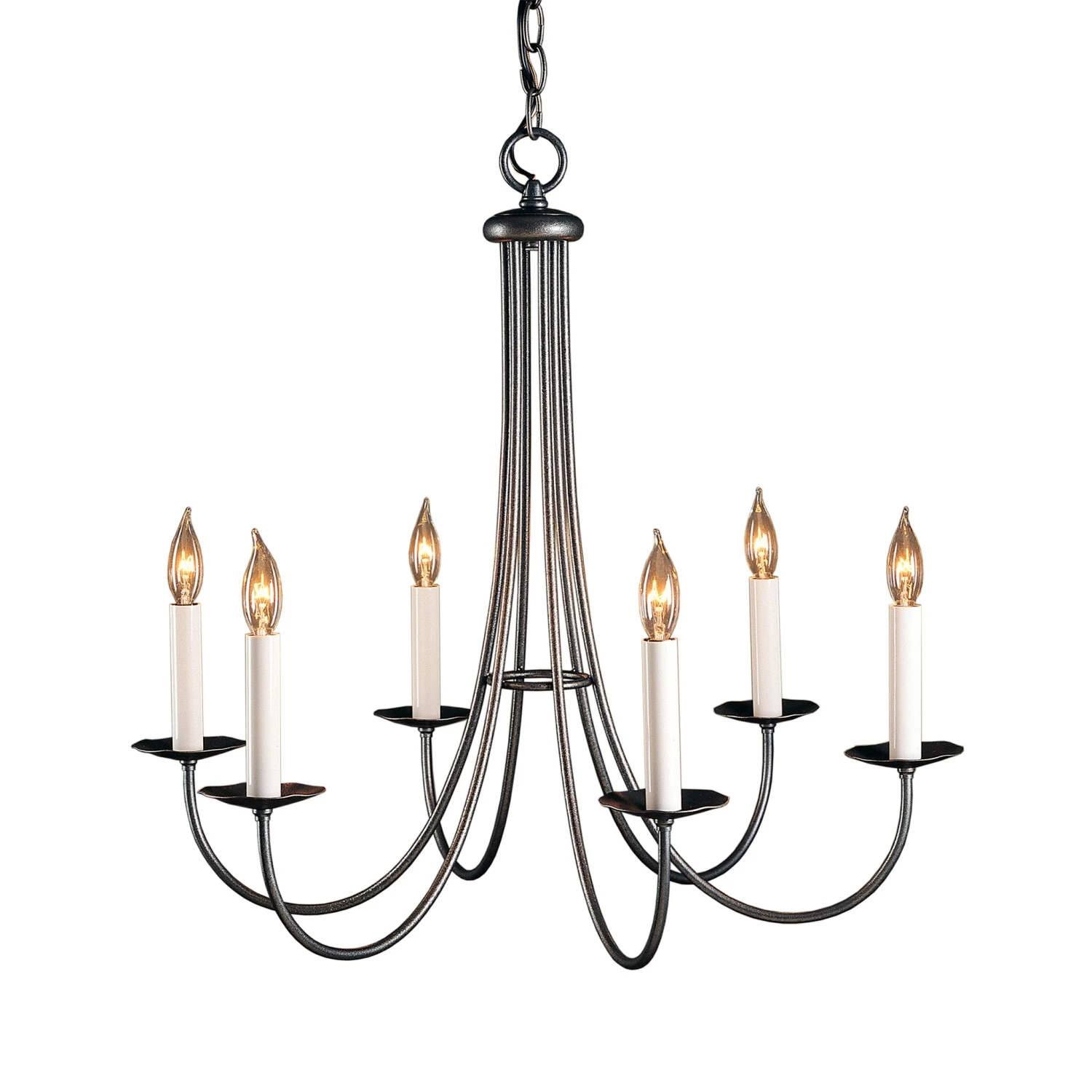 Hubbardton Forge Simple Sweep 6-Arm Chandelier 3 Hubbardton Forge Simple Sweep 6-Arm Chandelier