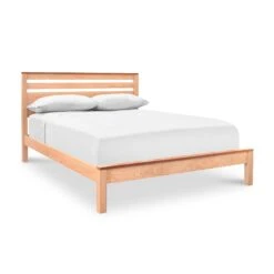 Skyline Panel Bed -VERMONT WOODS Skyline Panel Bed Queen Natural Maple Cherry Caps