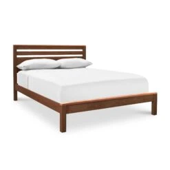 Skyline Panel Bed -VERMONT WOODS Skyline Panel Bed Queen Natural Walnut Cherry Caps