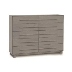 Sloane 10-Drawer Solid American Hardwood Dresser -VERMONT WOODS Sloane Oak 10 Drawer Dresser Weathered Oak