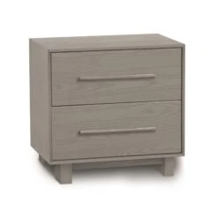 Copeland Furniture Sloane 2-Drawer Nightstand - Mid-Century Modern -VERMONT WOODS Sloane Oak 2 Drawer Nightstand Weathered Oak