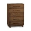 Sloane 5-Drawer Wide Chest - Solid American Hardwood 1 Sloane 5-Drawer Wide Chest - Solid American Hardwood -VERMONT WOODS Sloane Walnut 5 Drawer Wide Chest