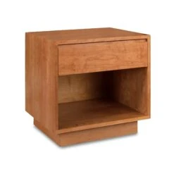 Solid Wood 1-Drawer Nightstand - The Sutton Handcrafted Bedside Table