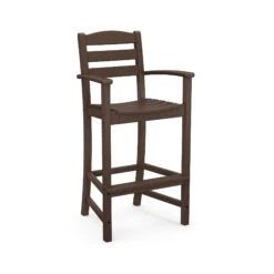 POLYWOOD La Casa Cafe Outdoor Bar Arm Chair -VERMONT WOODS TD202MA Mahogany