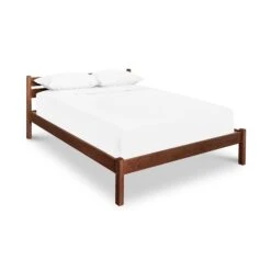 Vergennes Solid Wood Platform Bed - Handcrafted in Vermont -VERMONT WOODS Vergennes Platform Bed Queen Natural Walnut