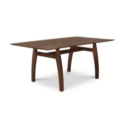 Vermont Modern Solid Top Trestle Table - Customizable Hardwood Dining -VERMONT WOODS Vermont Modern Rectangular Trestle Solid Top Table 36x60 Natural Walnut