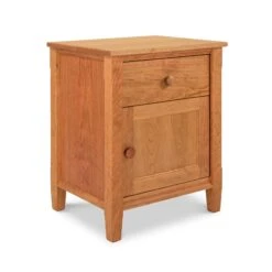 Vermont Shaker 1-Drawer Nightstand With Door - Handcrafted Solid Wood