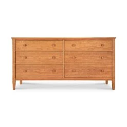 Vermont Shaker 6-Drawer Dresser: Handmade Solid Wood Storage 9 Vermont Shaker 6-Drawer Dresser: Handmade Solid Wood Storage -VERMONT WOODS Vermont Shaker 6 Drawer Dresser Natural Cherry