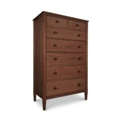 Vermont Shaker 7-Drawer Chest - Handcrafted Natural Cherry -VERMONT WOODS Vermont Shaker 7 Drawer Chest Natural Walnut