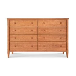 Vermont Shaker 8-Drawer Dresser - Solid Hardwood Craftsmanship