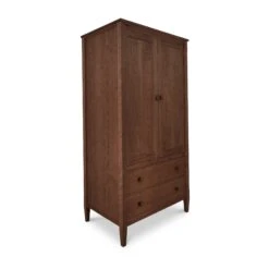 Vermont Shaker Armoire - Solid Wood Wardrobe Cabinet 9 Vermont Shaker Armoire - Solid Wood Wardrobe Cabinet -VERMONT WOODS Vermont Shaker Armoire 2 Drawer Natural Walnut