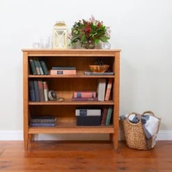 Vermont Shaker Bookcase: Handcrafted Solid Hardwood Storage 24 Vermont Shaker Bookcase: Handcrafted Solid Hardwood Storage -VERMONT WOODS Vermont Shaker Bookcase Life 1