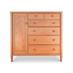 Vermont Shaker Gent's Chest - Handcrafted Solid Wood Chifforobe