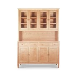 Vermont Shaker Large Solid Wood China Cabinet -VERMONT WOODS Vermont Shaker Large China Cabinet Natural Maple
