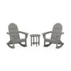 POLYWOOD Vineyard 3-Piece Adirondack Rocking Chair Set 2 POLYWOOD Vineyard 3-Piece Adirondack Rocking Chair Set -VERMONT WOODS Vineyard 3 Piece Adirondack Rocking Chair Set
