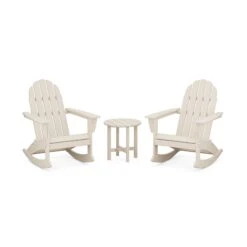 POLYWOOD Vineyard 3-Piece Adirondack Rocking Chair Set 14 POLYWOOD Vineyard 3-Piece Adirondack Rocking Chair Set -VERMONT WOODS Vineyard 3 Piece Adirondack Rocking Chair Set PWS408 1 SA Sand