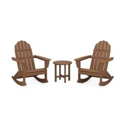 POLYWOOD Vineyard 3-Piece Adirondack Rocking Chair Set 12 POLYWOOD Vineyard 3-Piece Adirondack Rocking Chair Set -VERMONT WOODS Vineyard 3 Piece Adirondack Rocking Chair Set PWS408 1 TE Teak