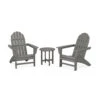 POLYWOOD Vineyard 3-Piece Adirondack Set 1 POLYWOOD Vineyard 3-Piece Adirondack Set -VERMONT WOODS Vineyard 3 Piece Adirondack Set
