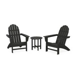POLYWOOD Vineyard 3-Piece Adirondack Set 14 POLYWOOD Vineyard 3-Piece Adirondack Set -VERMONT WOODS Vineyard 3 Piece Adirondack Set PWS399 1 BL Black