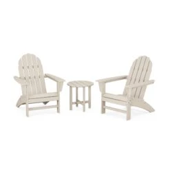POLYWOOD Vineyard 3-Piece Adirondack Set 17 POLYWOOD Vineyard 3-Piece Adirondack Set -VERMONT WOODS Vineyard 3 Piece Adirondack Set PWS399 1 SA Sand