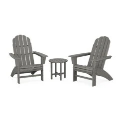 POLYWOOD Vineyard 3-Piece Curveback Adirondack Set