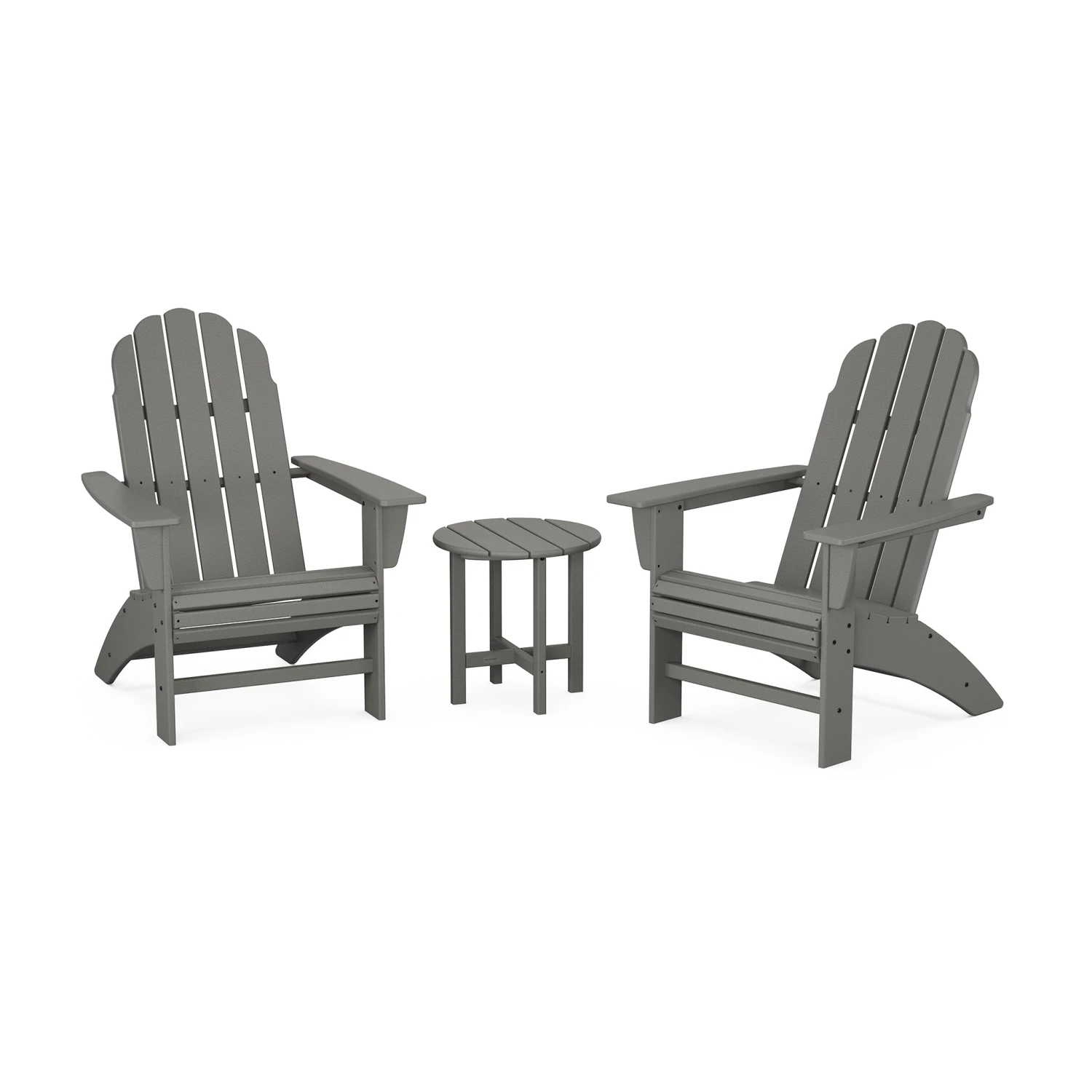 POLYWOOD Vineyard 3-Piece Curveback Adirondack Set 4 POLYWOOD Vineyard 3-Piece Curveback Adirondack Set - Image 2